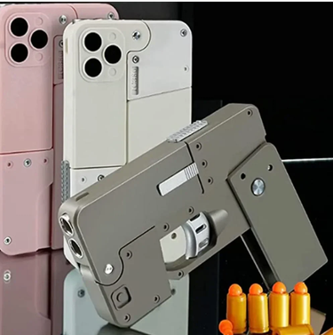 Foldable iPhone Shape Bullet Gun Toy